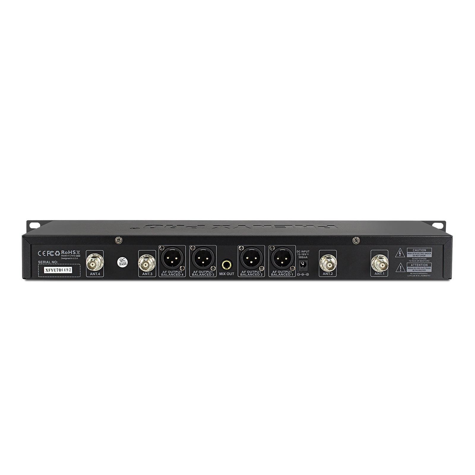 PTU-7000-2H2B | Quad UHF Wireless Microphone System w/ Auto-Scan - MSM AV - MSMAV