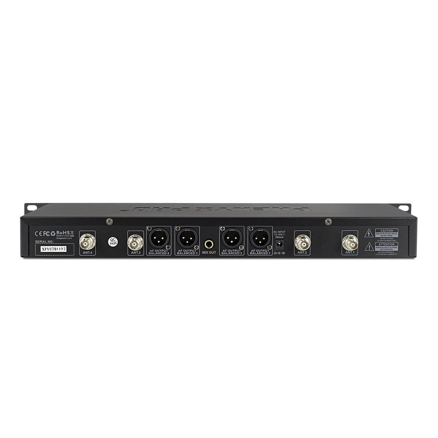 PTU-7000-4H | Quad UHF Wireless Microphone System w/ Auto-Scan
