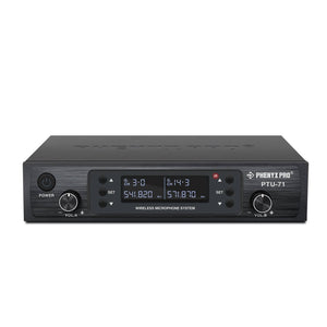 PTU-71-1H1B | Dual UHF Wireless Microphone System w/ Auto-Scan - MSM AV - MSMAV