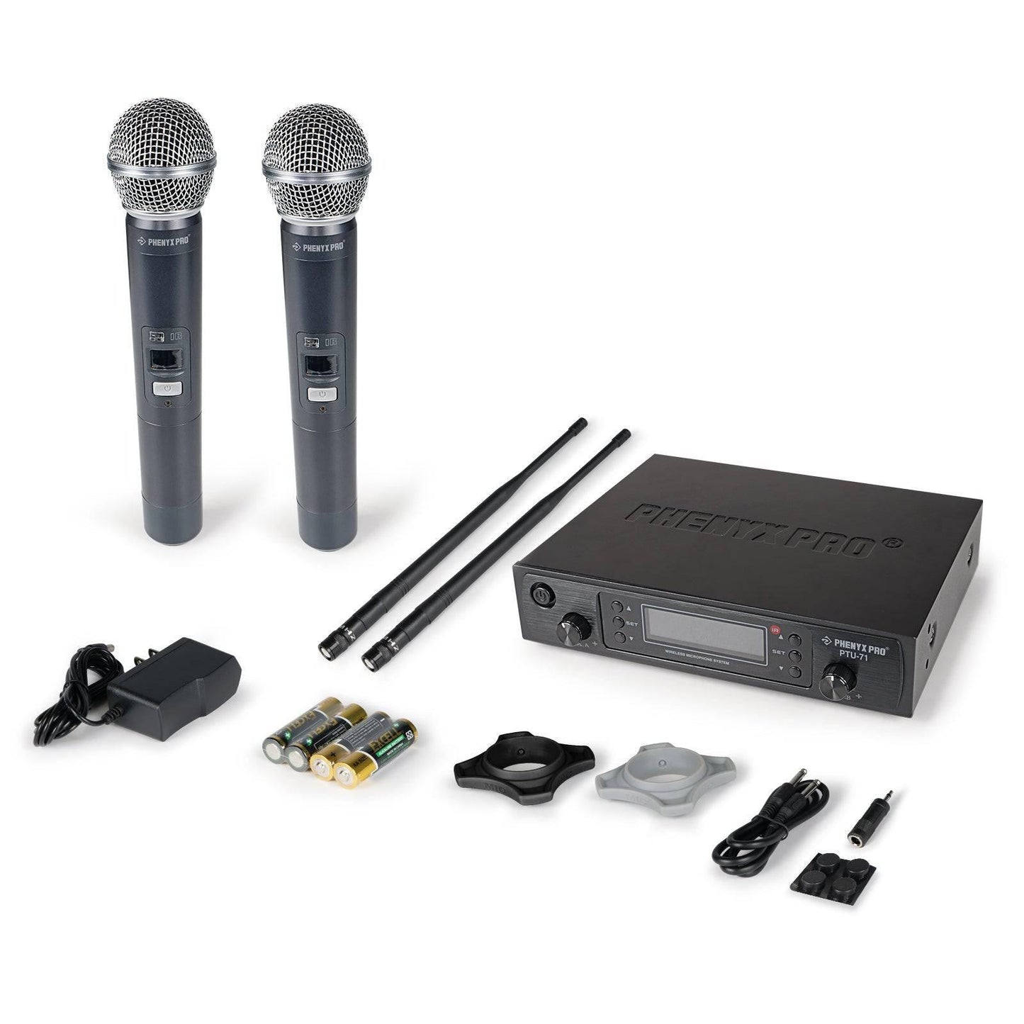 PTU-71-2H | Dual UHF Wireless Microphone System w/ Auto-Scan
