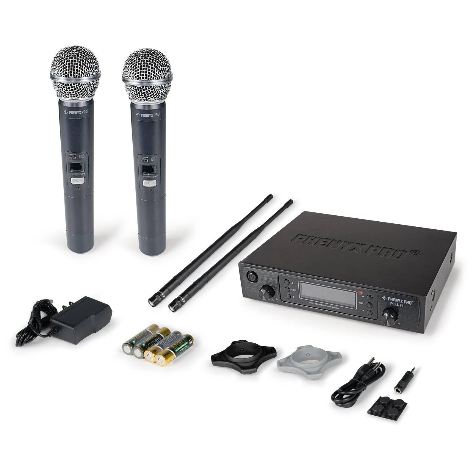 PTU-71-2H | Dual UHF Wireless Microphone System w/ Auto-Scan