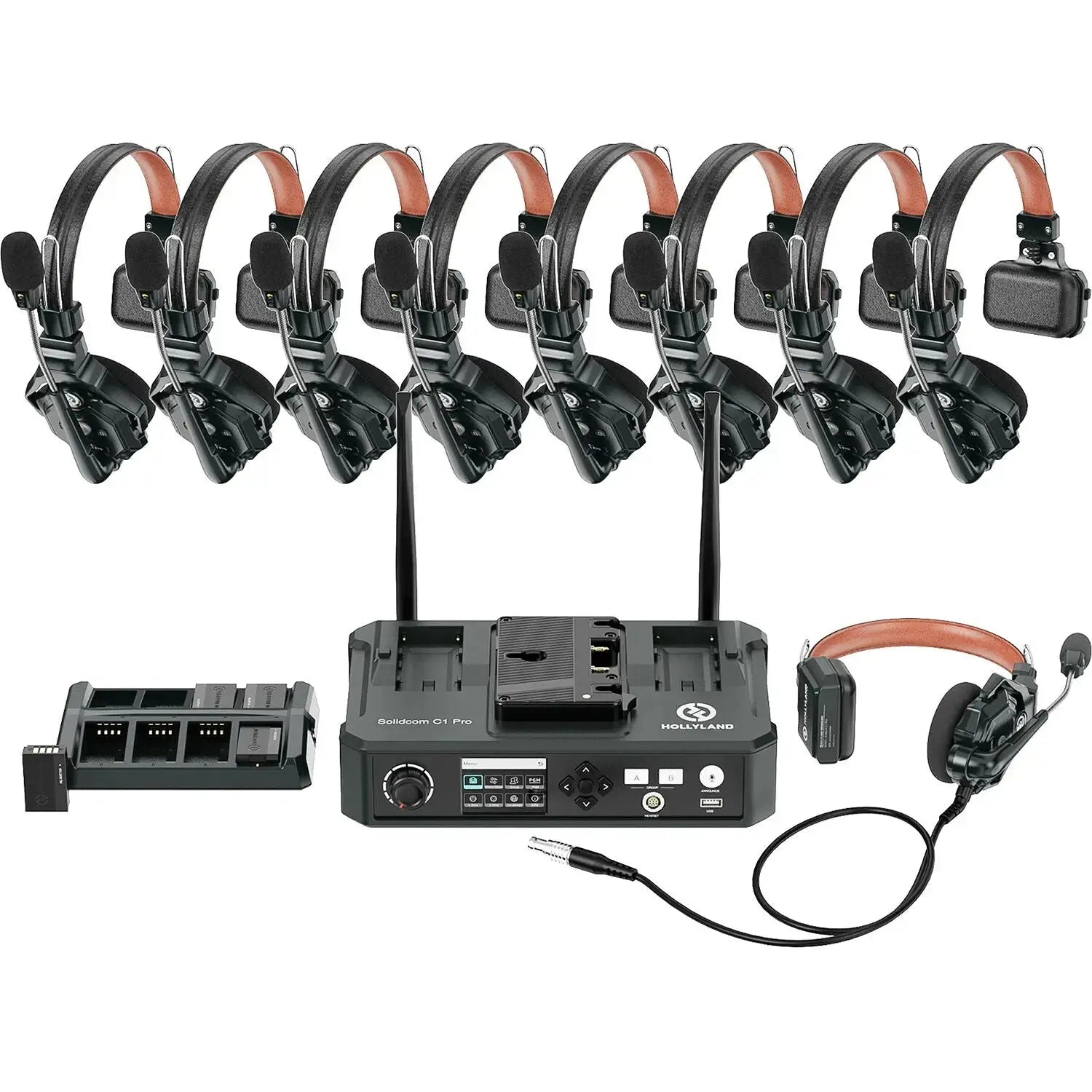 Hollyland Solidcom C1 Pro-Hub8S ENC 9-Person Full-Duplex Wireless Intercom System with Hub, Wireless Intercom System, Hollyland at MSMAV
