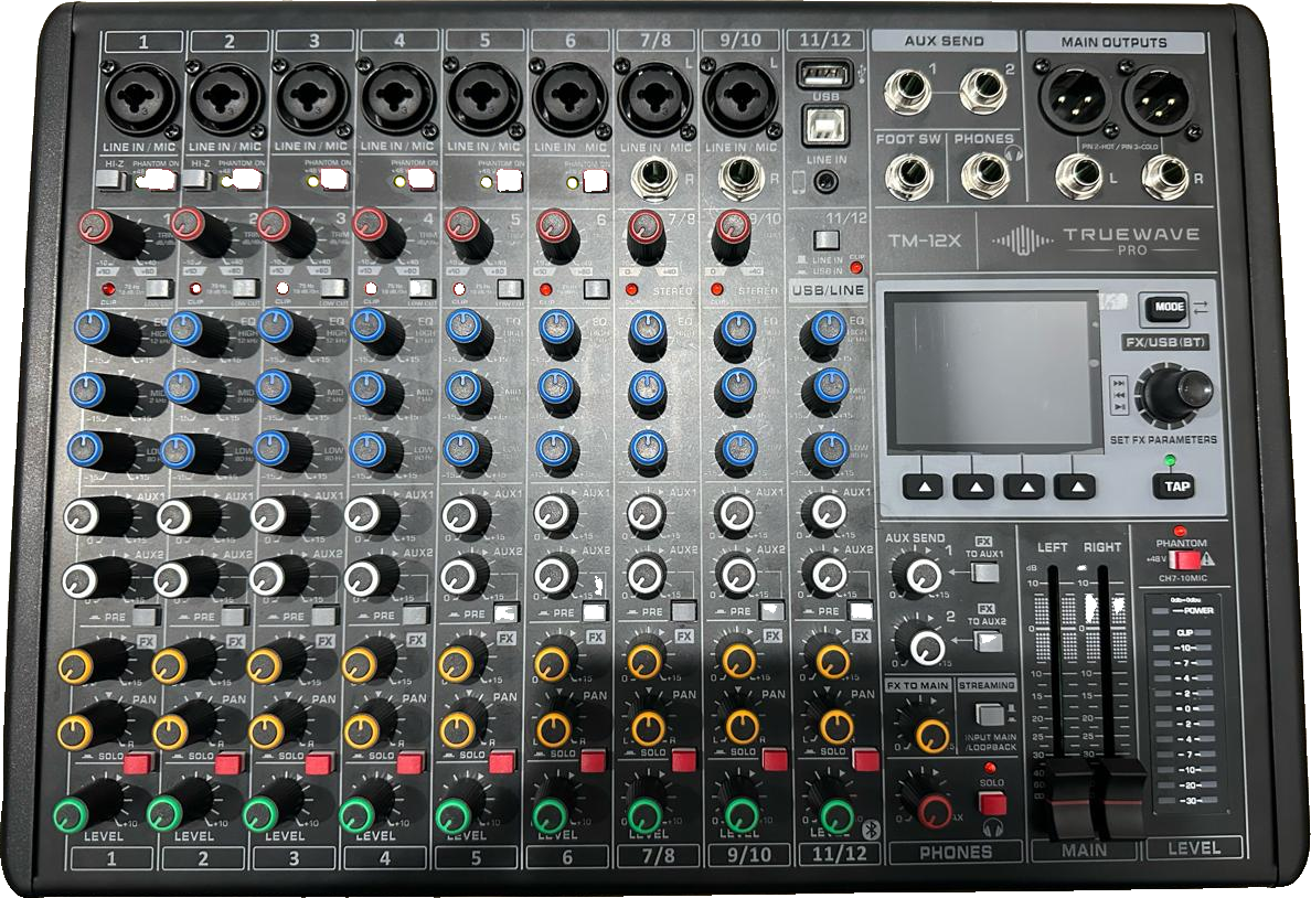 TM-12X 12-Channel Mixer - TRUEWAVE PRO | Stocked in AU